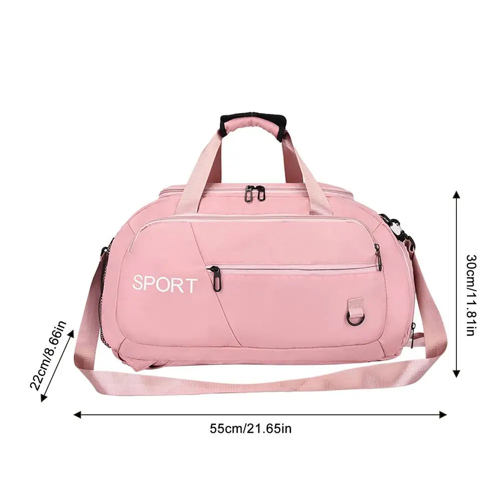 Fitness Gym Bag Oxford Cloth Large Capacity Travel Bag Sports Handbags Gym Duffle Bag Waterproof Multiple Pockets Storage Pack