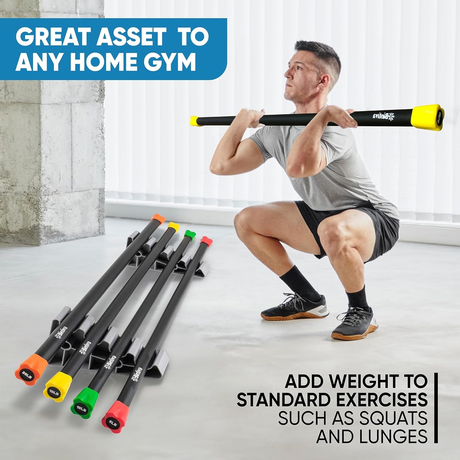 Weighted Bar Set - Weighted Bars for Exercise