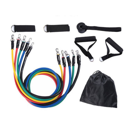 11Pcs/Set Latex Resistance Bands Multifunction Elastic Exercise Resistance Bands