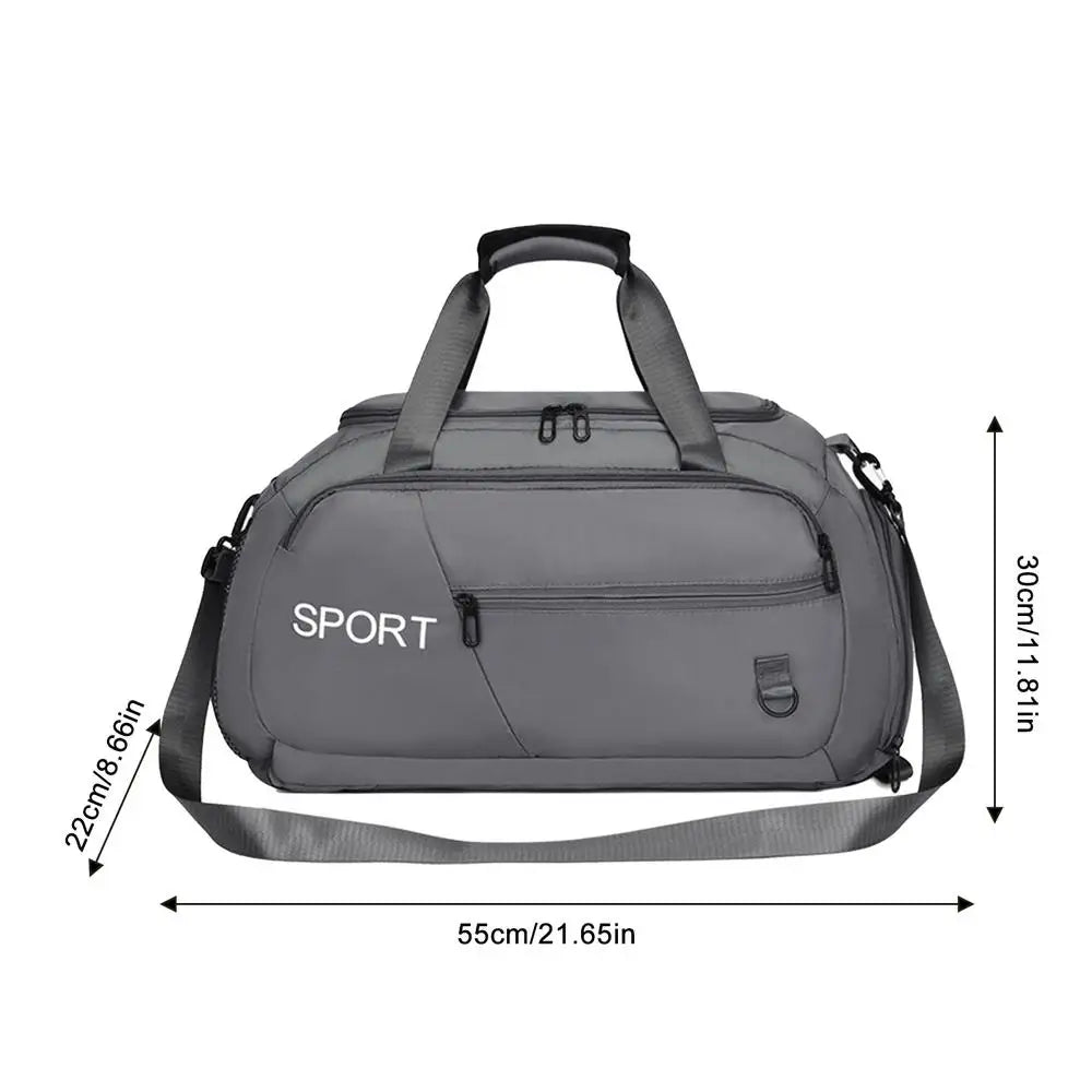 Fitness Gym Bag Oxford Cloth Large Capacity Travel Bag Sports Handbags Gym Duffle Bag Waterproof Multiple Pockets Storage Pack